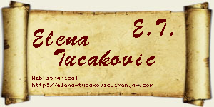 Elena Tucaković vizit kartica